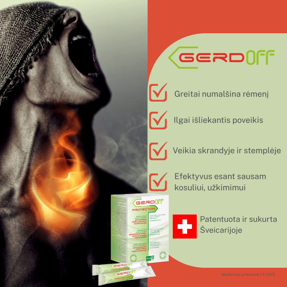 GERDOFF Protection sirupas nuo rėmens, 20 pak.