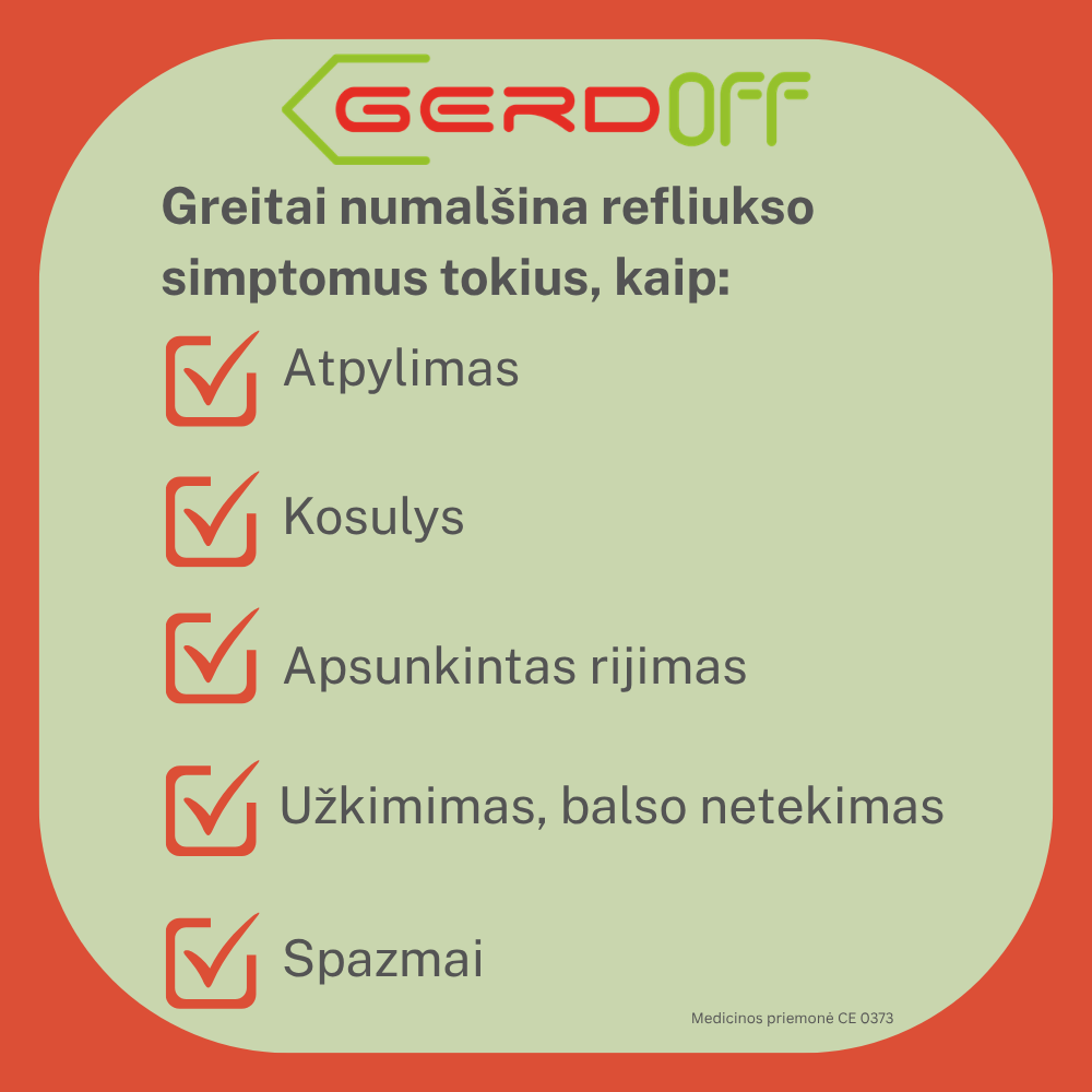 GERDOFF nuo rėmens, 20 tab.