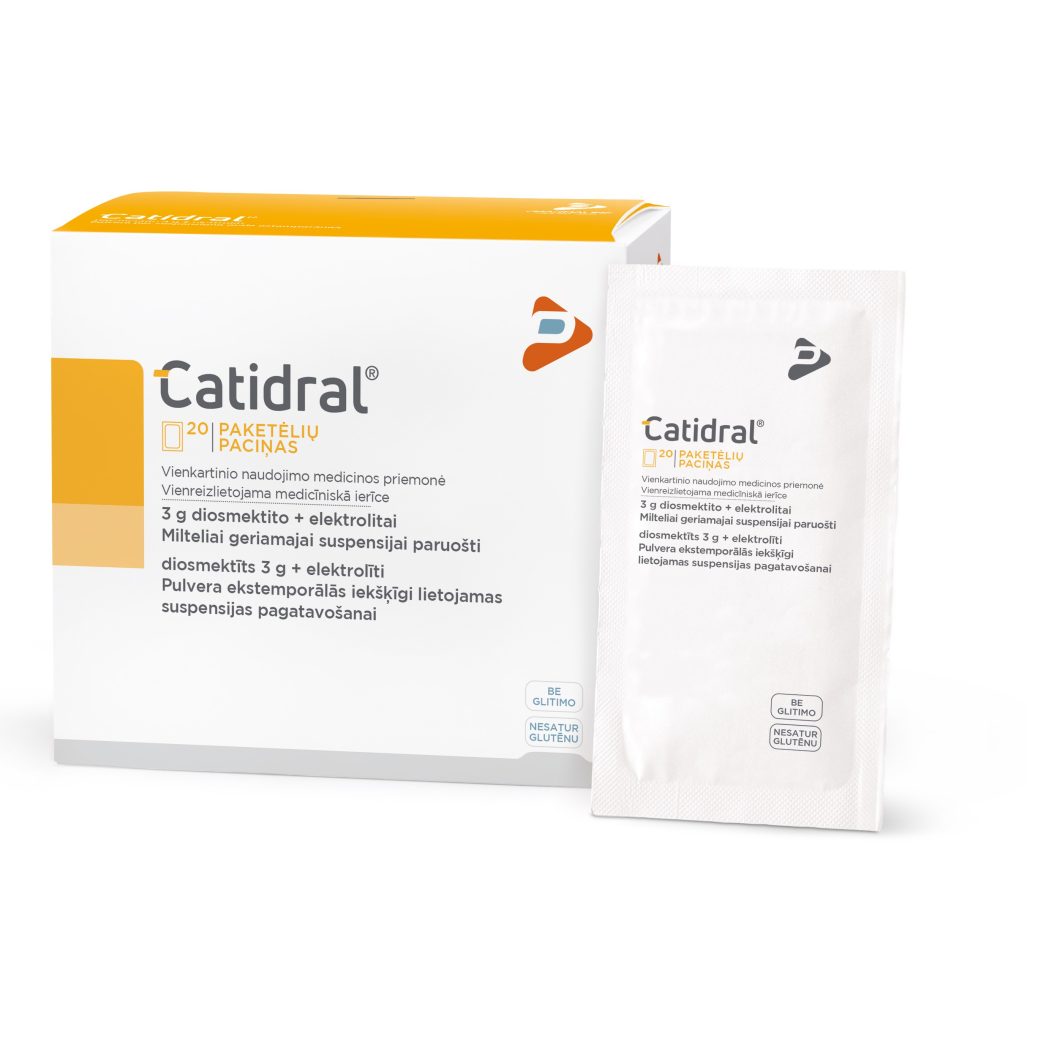 Suukaudse suspensiooni pulber kõhulahtisuse raviks CATIDRAL, 20 tk
