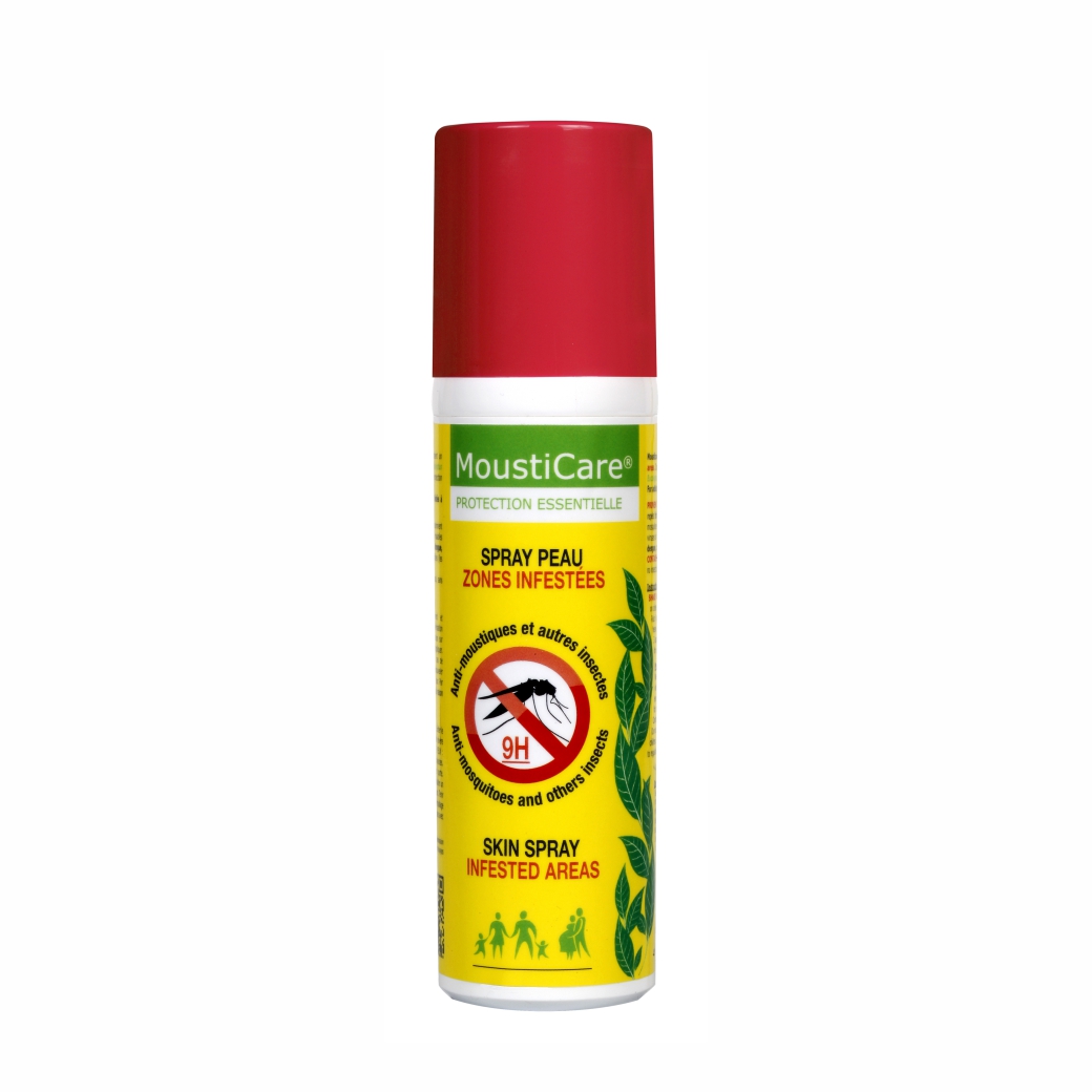 Ādas izsmidzinošs līdzeklis pret odiem, ērcēm un citiem insektiem MOUSTICARE INFESTED AREAS, 75 ml