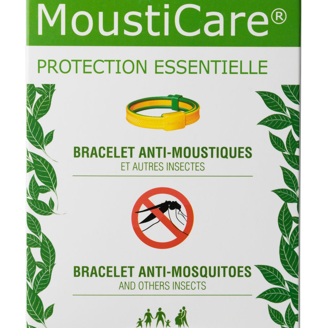 Yellow bracelet against mosquitoes, ticks and other stinging insects MOUSTICARE, 1 pc.